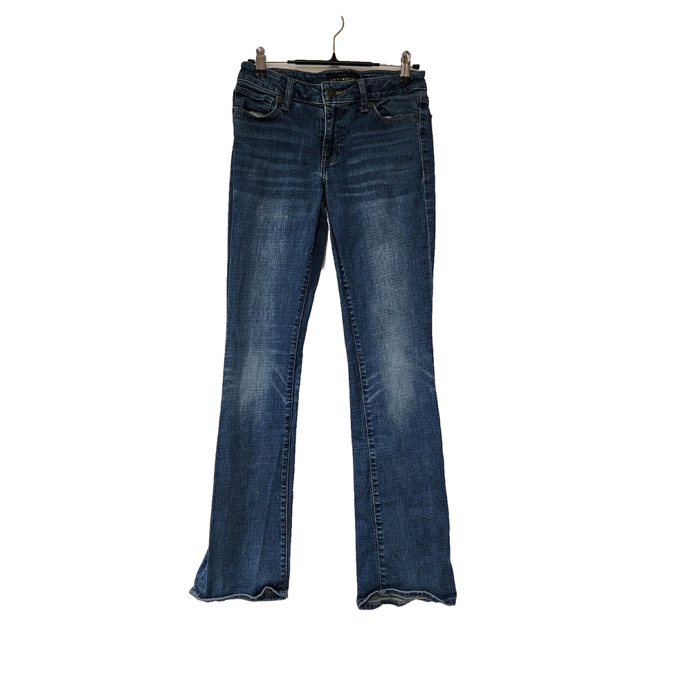 Lucky Brand Women's Size 2/26 Lolita Boot Blue Denim Stretch Comfort Medium Wash